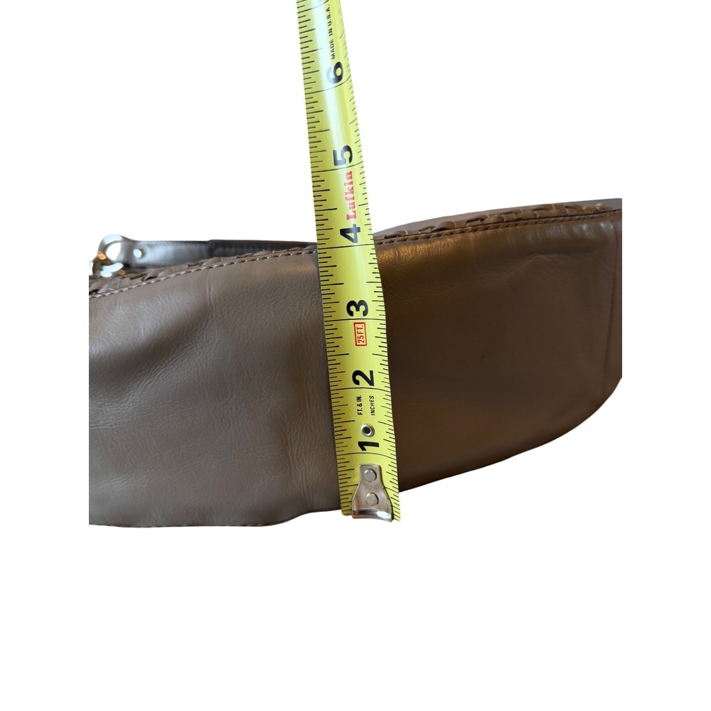 Coach Kristin Woven Leather Hobo Bag‎ Grey Taupe L1120-19312 Crossbody Handbag - Picture 9 of 12